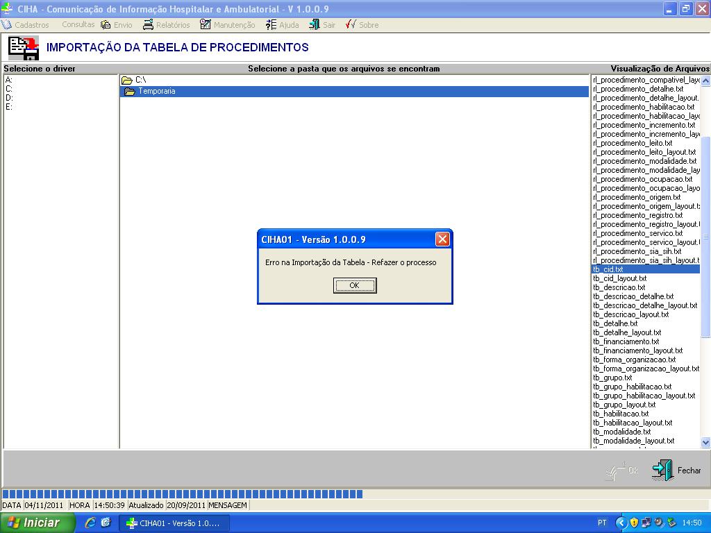 Erro na importação de tabela CIHA.jpg
