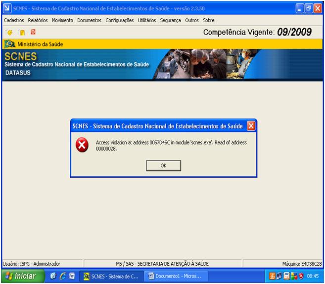 Erro no cnes.JPG